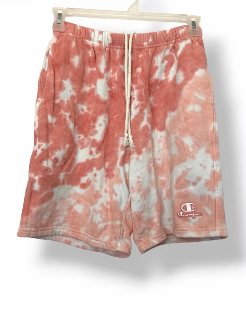 Champion Tie Dye Lounge Shorts Pink